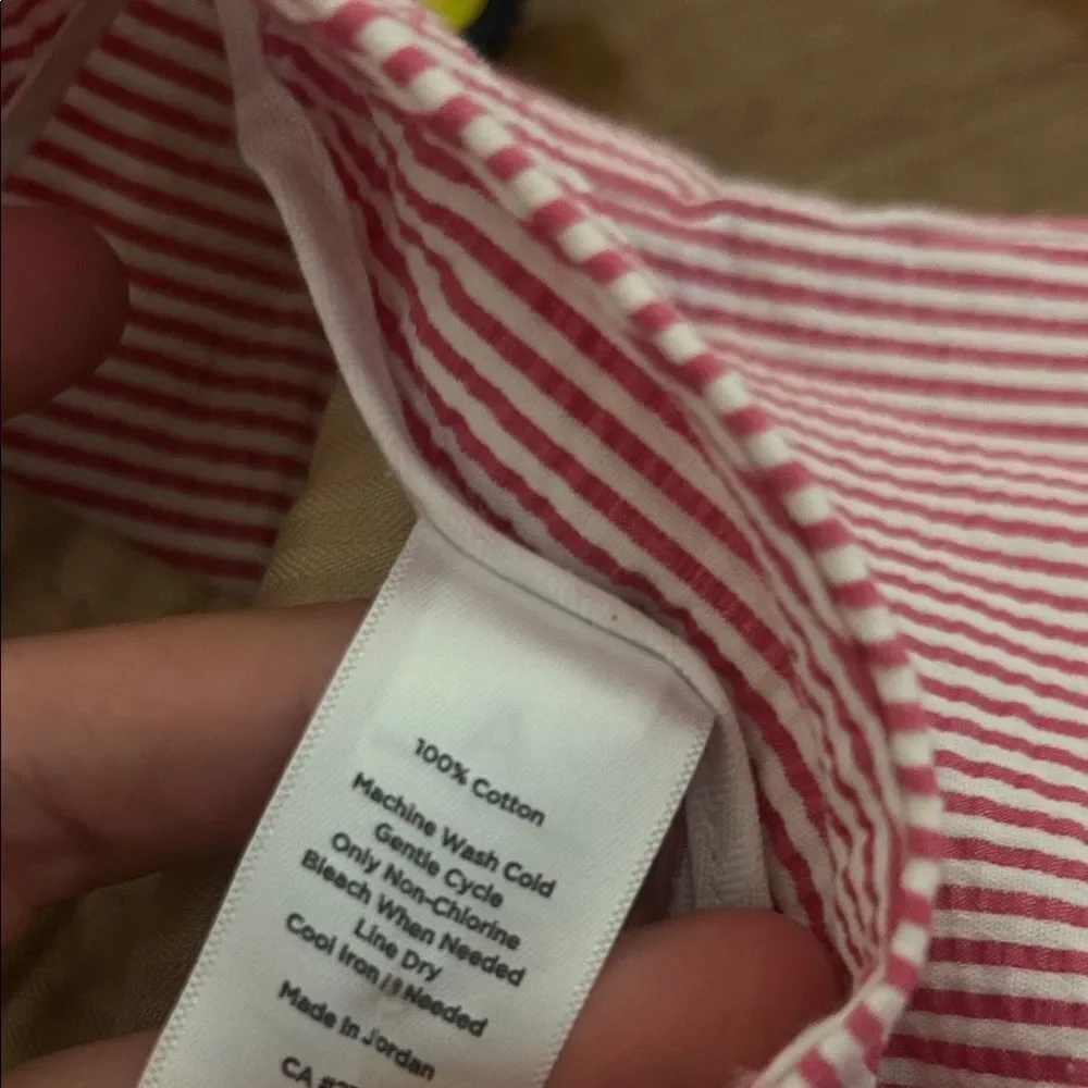 Talbots Pink and White Striped Skimmer Pants size 8 A - Picture 7 of 10